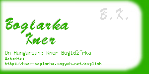 boglarka kner business card